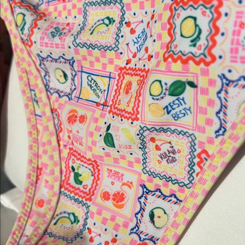 Pink Citrus Print Bikini